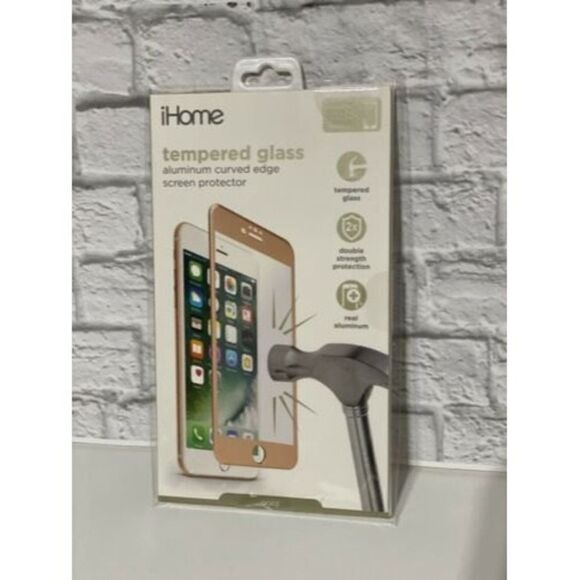 iHome Tempered Glass Screen Protector for iphone 8,7, 6, 6s GOLD NEW - Picture 1 of 4
